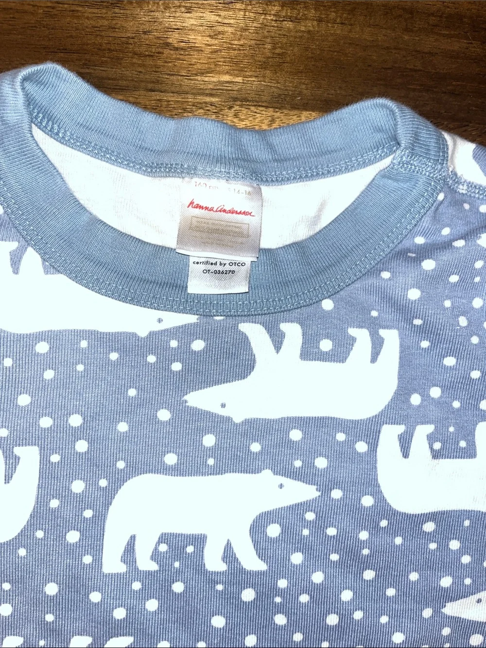 Hanna Andersson 2 pc Pajama Set 14-16 polar bears